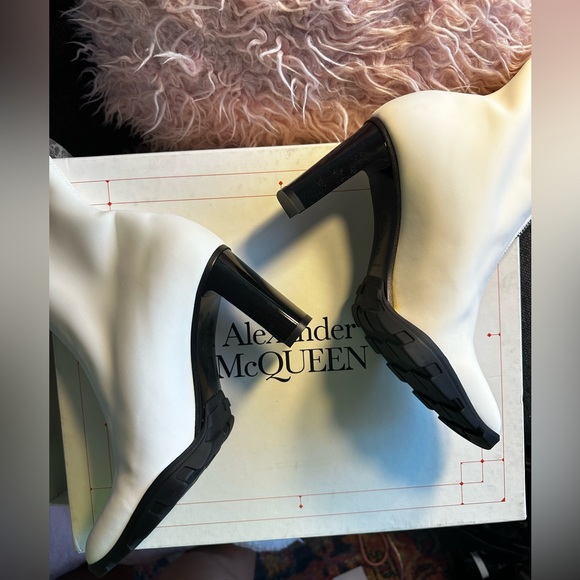 ALEXANDER MCQUEEN Neoprene Sock Boots US9 EU39 Made in Italy Authentic - Picture 12 of 17